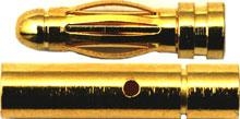 3.5mm gold connectors, male + female, 1 pair