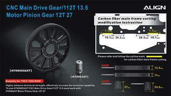 CNC Main Drive Gear/112T 13.5     