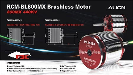 800MX Brushless Motor(440KV)