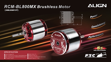 800MX Brushless Motor(720KV/4530)