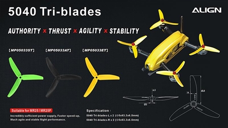 5040 Tri-Blades - Yellow