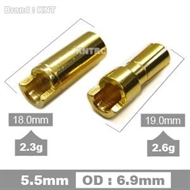 5.5mm gold plated connector (F&M)