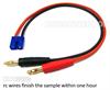 3.5mm male EC3 connector to 4.0mm connector charging cable 16AWG 15cm silicone wire