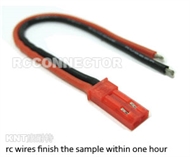 Male JST connector with 10cm 20AWG silicone wire