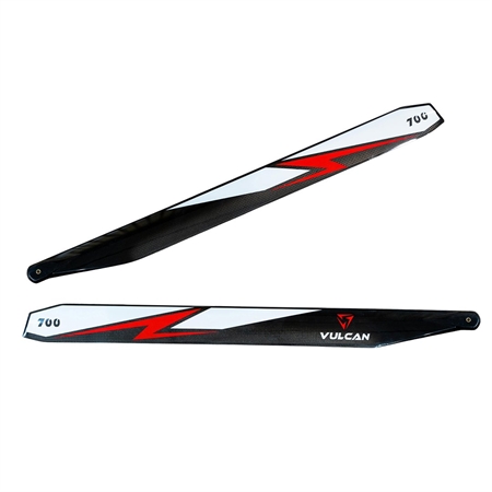  VULCAN ROTORS Precision Main Rotor Blades 700mm (RED)